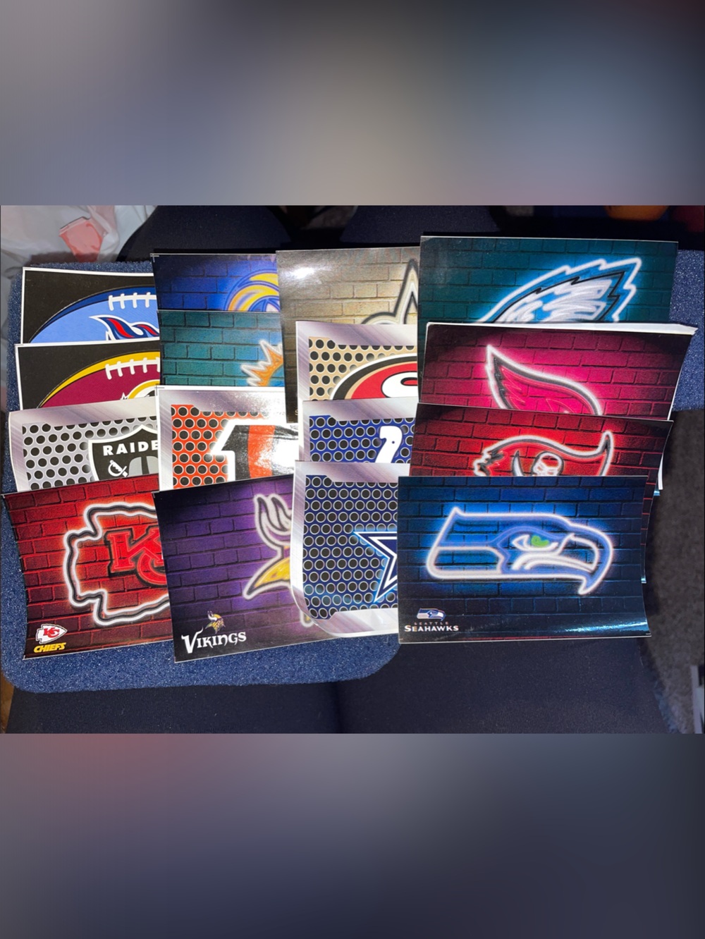 Assorted NFL Team Logo Sticker Pack - Bright Team Colors